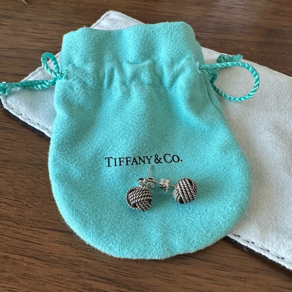 Tiffany & Co. Twist Knot Silver Earrings